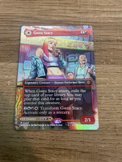 MTG Marvel's Spider-Man Gwen Stacy 0202 Foil (Borderless) NM SPM - Image 1