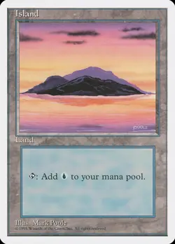 8x ISLAND (purple) Basic Lands - NM/LP - 4th Edition - SPARROW MAGIC - Image 1