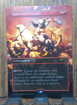 MTG🔥 Aggravated Assault (1983) (Rainbow Foil) Secret Lair Drop NEAR MINT FOIL❤ - Image 1