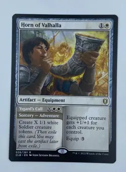 MTG -Horn of Valhalla /Ysgards Call -Commndr Legends: Baldur's Gate -CLB 036/361 - Image 1