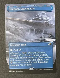 MTG Otawara, Soaring City Borderless Non-Foil from Kamigawa: Neon Dynasty LP - Image 1
