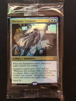 Prerelease FOIL BIORGANIC CARAPACE mtg SEALED Spider-Man Rare PROMO - Image 1
