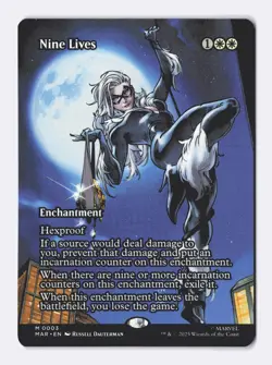 Nine Lives (Borderless) 0003 (M) MTG Marvel's Spider-Man Eternal-Legal (MAR) - Image 1