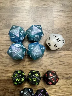 MTG Final Fantasy Gift Bundle "Crystal" Shinra Blue Oversized D20 Lot Of 10 - Image 2