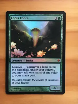 Mtg Carte Magic Zendikar Lotus Cobra FOIL NM/LP - Image 1