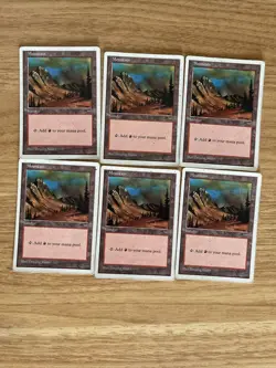 6x | Land | Mountain | HP | Anthologies | MTG Magic The Gathering - Image 1