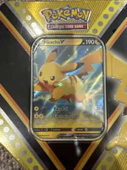 Pokemon V Powers Tin Pikachu V Factory Sealed - Image 4