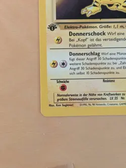 Pokemon ELEKTEK (ELECTABUZZ) German 1st Edition Base Set Rare 20/102 - Image 3