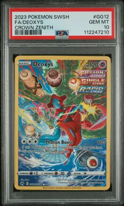 PSA 10 Deoxys #GG12 Full Art 2023 Pokemon SwSh Crown Zenith Galarian Gallery - Image 1