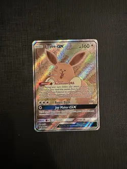 Pokemon TCG Eevee GX SM233 Full Art Black Star Promo Sun & Moon MP - Image 1