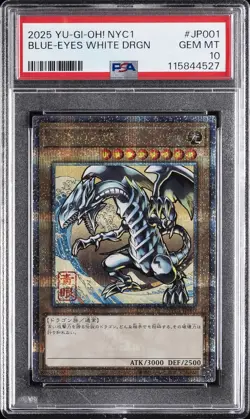 2025 YU-GI-OH! JAPANESE NYC1 #JP001 BLUE-EYES WHITE DRAGON PSA 10 - Image 1