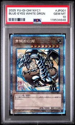 2025 YU-GI-OH! JAPANESE NYC1 #JP001 BLUE-EYES WHITE DRAGON PSA 10 - Image 1