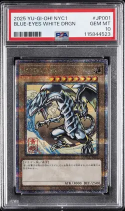 2025 YU-GI-OH! JAPANESE NYC1 #JP001 BLUE-EYES WHITE DRAGON PSA 10 - Image 1