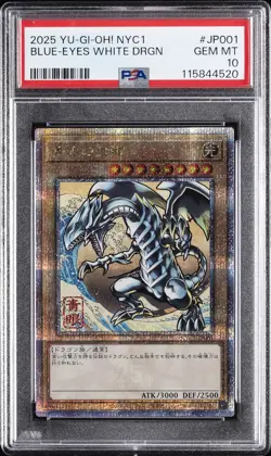 2025 YU-GI-OH! JAPANESE NYC1 #JP001 BLUE-EYES WHITE DRAGON PSA 10 - Image 1