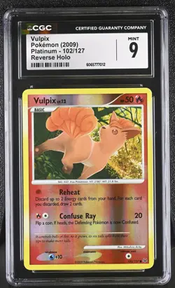 CGC 9 Vulpix 102/127 Reverse Holo Platinum Pokemon Card - Image 1