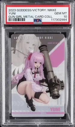 2023 GODDESS OF VICTORY: NIKKE GUN GIRL METAL CARD COLLECTION YUNI PSA 10 - Image 1