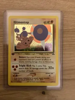 Pokemon Card Hitmontop Neo Discovery Holo Card 3/75 Rare Mint 1st Edition - Image 3