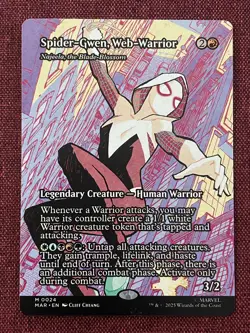 Spider-Gwen, Web-Warrior FULL ART Najeela NM/M MTG Spiderman Magic Card - Image 1