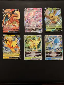 Pokemon TCG: SWSH 6 Card Lot Ft Eeveelutions/charizard/pika - Image 1