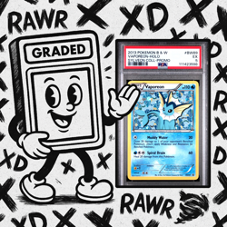 2013 POKEMON BW PROMO BW89 VAPOREON-HOLO SYLVEON COLLECTION PSA 5 Graded Card - Image 1