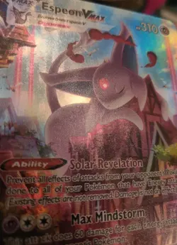 *Custom-made*HighQuality, Espeon Vmax #270,Textured Holo"Display Card" - Image 2