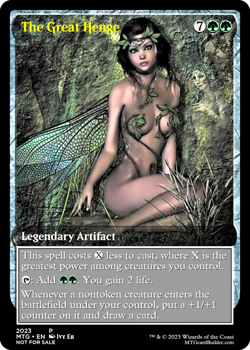 THE GREAT HENGE : altered-art card for use with MTG : with SEXY ASIAN GIRL! - Image 1