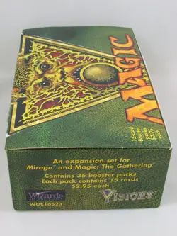MTG MAGIC THE GATHERING VISIONS EMPTY BOOSTER DISPLAY BOX 1996 - NO PACKS-CARDS - Image 2