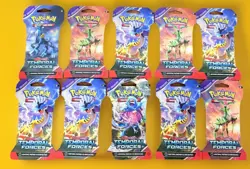 10 X Pokemon Scarlet & Violet Temporal FORCES 10 Booster Packs Sealed 100 Cards - Image 1