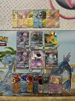 Pokemon Card Full Art Alt Art Fire Tag Team Etc Mewtwo Raichu - Image 1