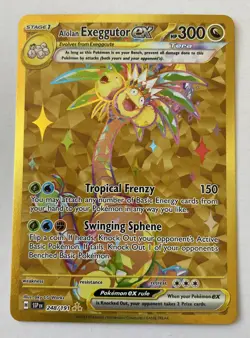 Alolan Exeggutor ex 248/191 - Hyper Secret Rare Full Art Pokemon Card NM - 1¢ - Image 1