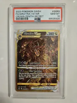 PSA 10 Pokemon Giratina VSTAR Crown Zenith: Galarian Gallery Holo Card GG69/GG70 - Image 1