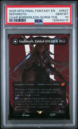 2025 MTG FF SURGE SEPHIROTH, FABLED SOLDIER/SEPHIROTH, ONE-WINGED ANGEL PSA 10 - Image 1
