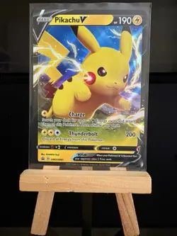 PIKACHU V - SWSH061 S&S Black Star Promo - Holo Rare - Pokemon TCG Card - Image 1