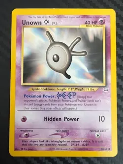 Pokemon TCG Unown [K] Neo Revelation 58/64 Regular Unlimited Common VLP - Image 1
