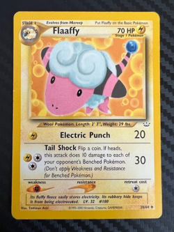 Pokemon TCG Neo Revelation Flaaffy Uncommon Unlimited 28/64 LP/MP - Image 1
