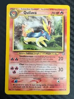 Pokemon TCG Quilava Neo Genesis 47/111 Regular Unlimited Uncommon MP - Image 1