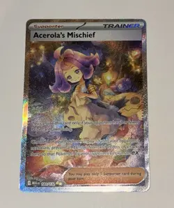 Pokemon TCG Acerola's Mischief 183/132 Full-Art Special Illustration Rare! - Image 1