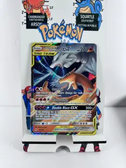 UNBROKEN BONDS RESHIRAM @ CHARIZARD GX POKEMON ULTRA RARE 20/204 NM - Image 2