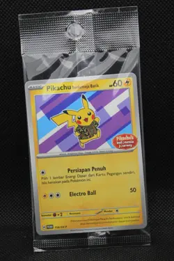 Pokemon Promo Indonesia Pikachu Lila Batik 154/SV-P Sealed Indonesia Journey - Image 1