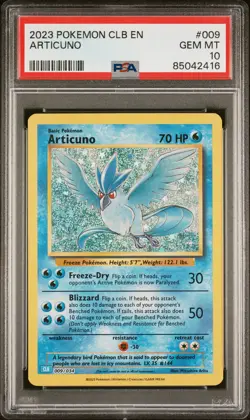 2023 POKEMON CLB-CLASSIC BLASTOISE & SUICUNE EX DECK #009 ARTICUNO PSA 10 - Image 1