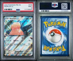 2025 Pokemon Scarlet & Violet Prismatic Evolutions Snorlax ex #076/131 PSA 9 - Image 3