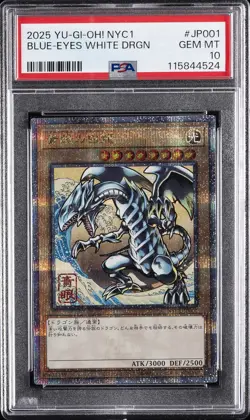 2025 YU-GI-OH! JAPANESE NYC1 #JP001 BLUE-EYES WHITE DRAGON PSA 10 - Image 1