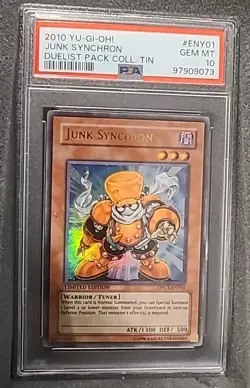 YUGIOH! JUNK SYNCHRON LIMITED EDITION DPCT-ENY01 GRADED PSA 10 GEM MINT - Image 2