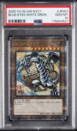 2025 YU-GI-OH! JAPANESE NYC1 #JP001 BLUE-EYES WHITE DRAGON PSA 10 - Image 1