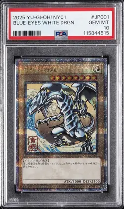 2025 YU-GI-OH! JAPANESE NYC1 #JP001 BLUE-EYES WHITE DRAGON PSA 10 - Image 1