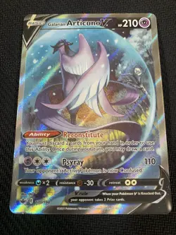 Pokemon TCG Chilling Reign Galarian Articuno v Alternate Full Art Card 170/198 - Image 1