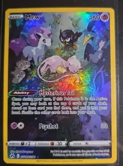 Pokemon TCG Mew GG10/GG70 Crown Zenith Galarian Gallery Holo Card NM Condition - Image 1