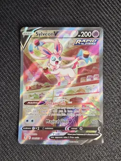 Pokemon TCG Sylveon V Alternate Full Art 184/203 SWSH07 Evolving Skies Holo Card - Image 1