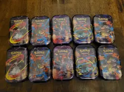 Pokemon Trading Card Game Mega Heroes Mini Tin Lot Of 10 New Sealed - Image 1