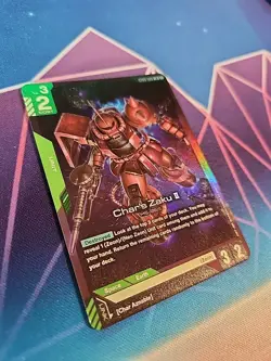 Char's Zaku II Foil Gundam TCG Card Game ST03-006 NM LR - Image 2